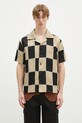 Andersson Bell koszula Patchwork Open Collar pozostałe beżowy atb1233m
