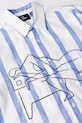 Abbigliamento by Parra camicia di lino Sleep now 53240 blu