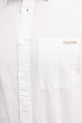 Ľanová košeľa Calvin Klein Jeans biela J30J327295