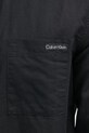Calvin Klein Jeans koszula lniana J30J327295 czarny