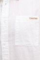 Lněná košile Calvin Klein Jeans bílá J30J327296