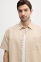 Сорочка з льону Calvin Klein Jeans бежевий J30J327296