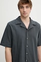 Won Hundred koszula bawełniana szary 3560.14234