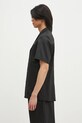 Helmut Lang koszula z domieszką wełny Modest Ss Sh.Tonal J O10HM506 czarny SS25