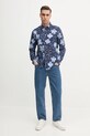 Bavlněná košile PS Paul Smith M2R.765X.P22309 námořnická modř SS25