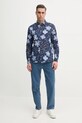 Bavlněná košile PS Paul Smith námořnická modř M2R.765X.P22309