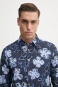 Bavlněná košile PS Paul Smith M2R.765X.P22309 námořnická modř