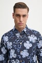 Bavlněná košile PS Paul Smith M2R.765X.P22309 námořnická modř