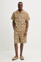 Drôle de Monsieur cămașă din bumbac La Chemise Paisley G.SH203.CO189.MS maro SS25