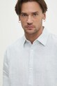 Πουκάμισο από λινό Hollister Co. μπλε KI325.5072.214