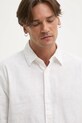 Πουκάμισο από λινό Hollister Co. λευκό KI325.5084.100