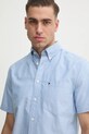 Bavlněná košile Tommy Hilfiger MW0MW36272 modrá