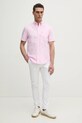 Tommy Hilfiger camasa din bumbac MW0MW36272 roz SS25