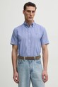 Хлопковая рубашка Tommy Hilfiger короткий фиолетовой MW0MW38589