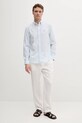 Tommy Hilfiger cămașă din bumbac MW0MW39159 albastru SS25