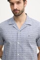 Tommy Hilfiger koszula z domieszką lnu niebieski MW0MW38564