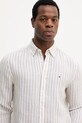 Tommy Hilfiger koszula lniana beżowy MW0MW38581