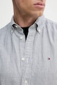 Košeľa s prímesou ľanu Tommy Hilfiger MW0MW39155 modrá
