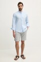 Tommy Hilfiger koszula bawełniana MW0MW39966 niebieski SS25