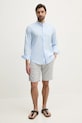 Tommy Hilfiger cămașă din bumbac MW0MW39966 albastru SS25