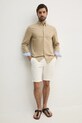Сорочка з домішкою льону Tommy Hilfiger MW0MW40702 бежевий SS25