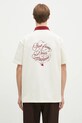 Drôle de Monsieur cămașă din bumbac La Chemise Piquee Slogan Vignes scurt bej F.SH196.CO140.CM