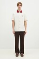 Drôle de Monsieur cămașă din bumbac La Chemise Piquee Slogan Vignes F.SH196.CO140.CM bej