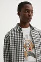Bavlněná košile Tommy Jeans šedá DM0DM20885