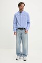 Рубашка с примесью льна Tommy Jeans DM0DM20893 голубой SS25