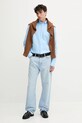 Хлопковая рубашка Tommy Jeans DM0DM21298 голубой AW25