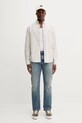 Bavlněná košile Tommy Jeans DM0DM21298 béžová AW25