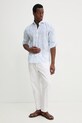 Joop! camicia di lino 30046068 blu SS25