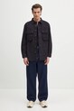 Barbour koszula bawełniana Barbour Jungle Sateen Overshirt granatowy MOS0417