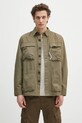 Barbour cămașă din bumbac Barbour Westmorland Ripstop Overshirt lung verde MOS0420