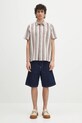 Бавовняна сорочка Barbour Barbour Lipton Striped S/S Relaxed Fit Shirt MSH5600 зелений