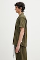 Бавовняна сорочка Barbour Barbour Holywell Poplin S/S Relaxed Fit Shirt MSH5603 зелений SS25