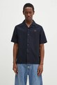 Βαμβακερό πουκάμισο Fred Perry κανονικό σκούρο μπλε M7774.248