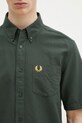 Fred Perry koszula bawełniana zielony M8730.X89