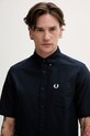 Fred Perry koszula bawełniana granatowy M8730.608