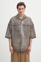 Bavlněná košile Rick Owens DRKSHDW Magnum Tommy relaxed šedá DU01E3290.CVS