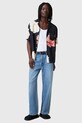 AllSaints camasa din bumbac FLEUR M058SC negru
