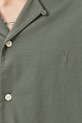 Îmbrăcăminte AllSaints cămașă din bumbac HUDSON M081SA verde