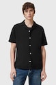 AllSaints koszula bawełniana HUDSON bawełna czarny M081SA
