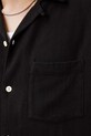 Сорочка з домішкою льону AllSaints CUDI M052SC чорний SS25