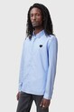AllSaints camasa din bumbac AMANTE lung albastru M122SC