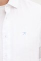 Hackett London camicia di lino HM3010266 bianco