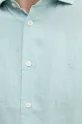 Hackett London camicia di lino HM3010266 turchese