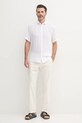 Сорочка з льону Hackett London HM3010245 білий SS25