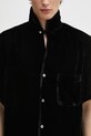 Βελουτέ πουκάμισο Needles Italian Collar QV302 μαύρο