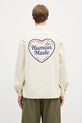 Одяг Бавовняна сорочка Human Made Zip-Up Work Shirt HM29SH002 бежевий